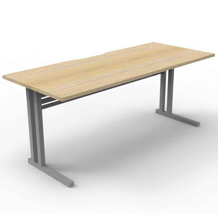 Space System Eco Deluxe Desk, Natural Oak Desk Top