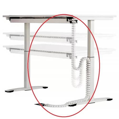 Floor to desk cable management | computer desk with cable management