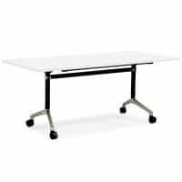 White folding office table