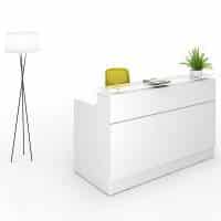 White reception desks