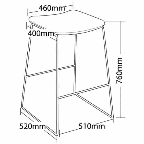 Gamma bar stool dimensions