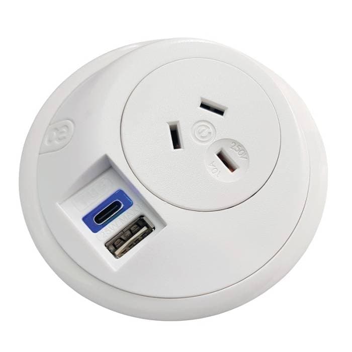 Power outlet with USB's