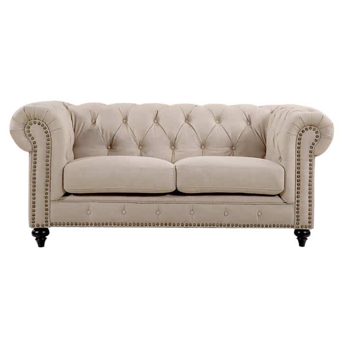 Linen Chesterfield Lounge