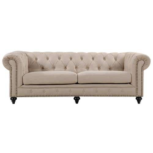 Linen Chesterfield Sofa