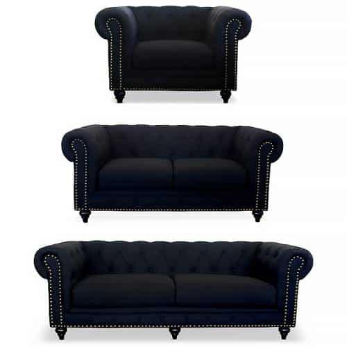 Black Chesterfield Suite