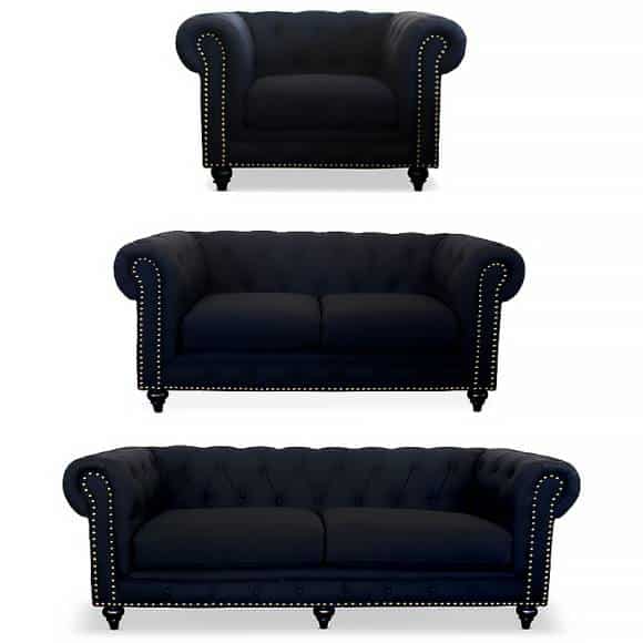 Black Chesterfield Suite