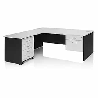 White desk and return