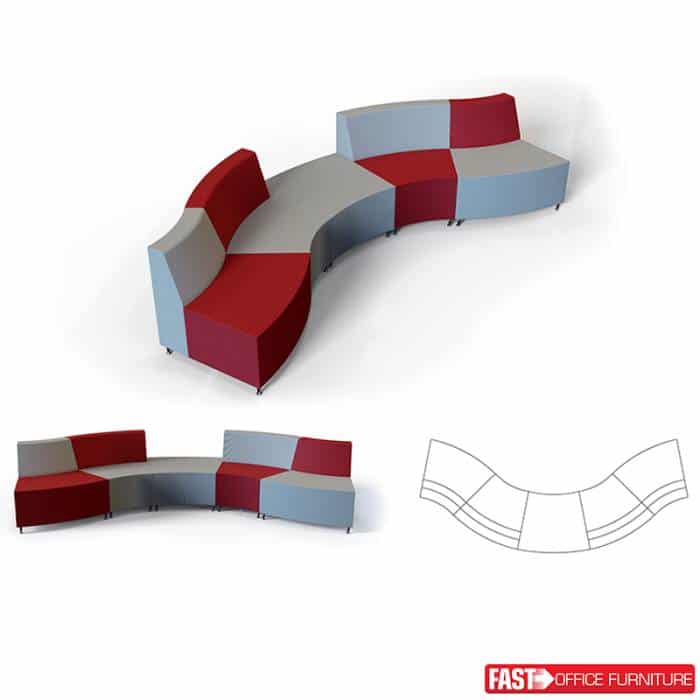 Fast Office Furniture - Cruz Modular Seating Example 2