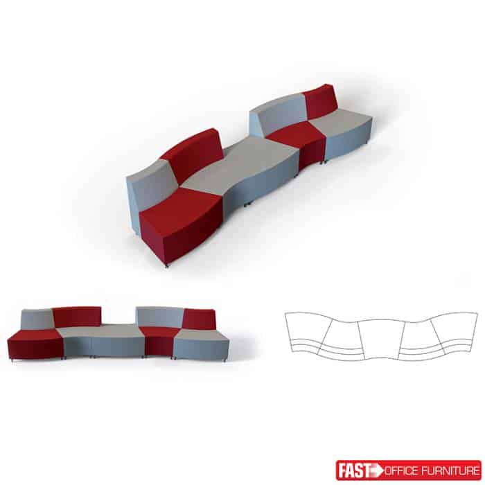 Fast Office Furniture - Cruz Modular Seating Example 4