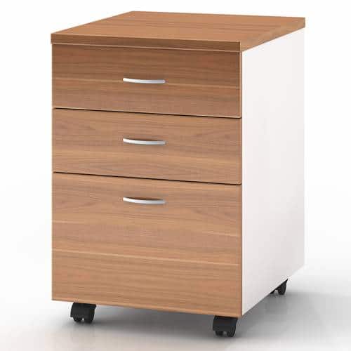 Fast Office Furniture - Endeavour Mobile Drawer Unit, 1 Deep File Drawer + 2 Personal Drawers