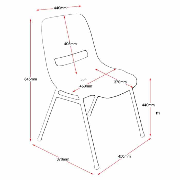 Fast Office Furniture - Brampton Chair, Dimensions