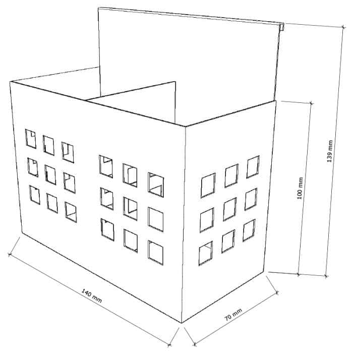 Fast Office Furniture - CAD drawing, 2 Pen Holder