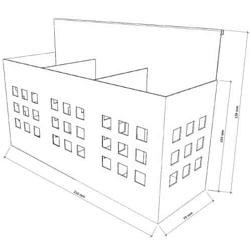 Fast Office Furniture - CAD drawing, 3 Pen Holder