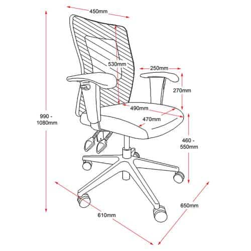 Caprice Mesh Chair - High back task chair