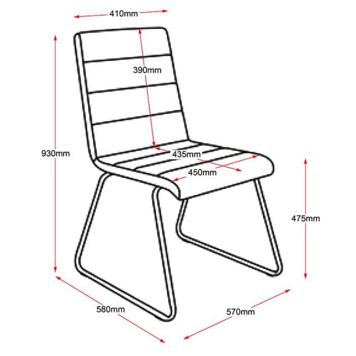 Fast Office Furniture -Clique Chair, Dimensions