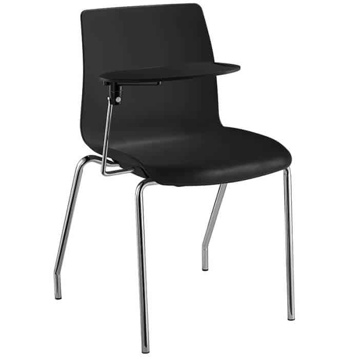 Fast Office Furniture - Equip Tablet Arm Chair, Black