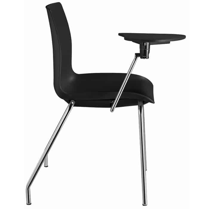Fast Office Furniture - Equip Tablet Arm Chair, Black, Side View