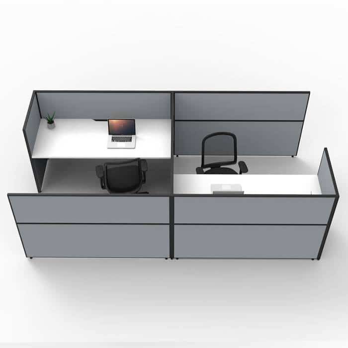Fast Office Furniture - Example 2, using 1200mm high screen dividers