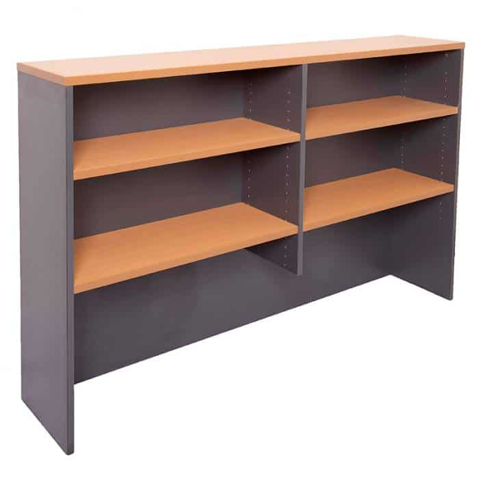 Fast Office Furniture - Function Hutch, Beech and Ironstone Colours, 1500mm wide