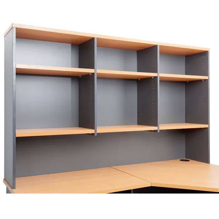 Fast Office Furniture - Function Hutch, Beech and Ironstone Colours, 1800mm wide