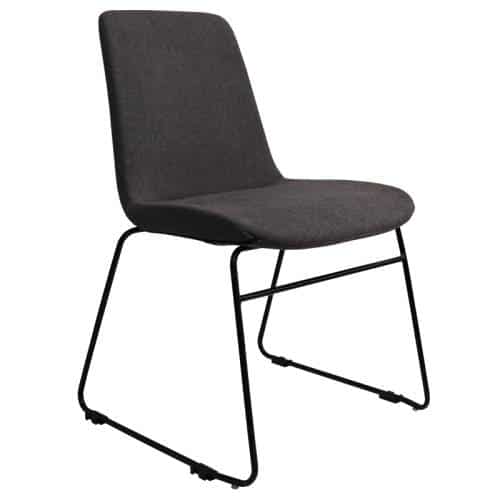 Hendrix Visitor Chair - Charcoal fabric Black Frame