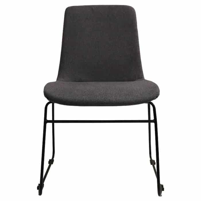 Hendrix Visitor Chair - Charcoal fabric Black Frame