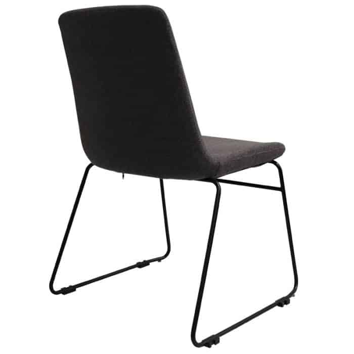 Hendrix Visitor Chair - Charcoal fabric Black Frame