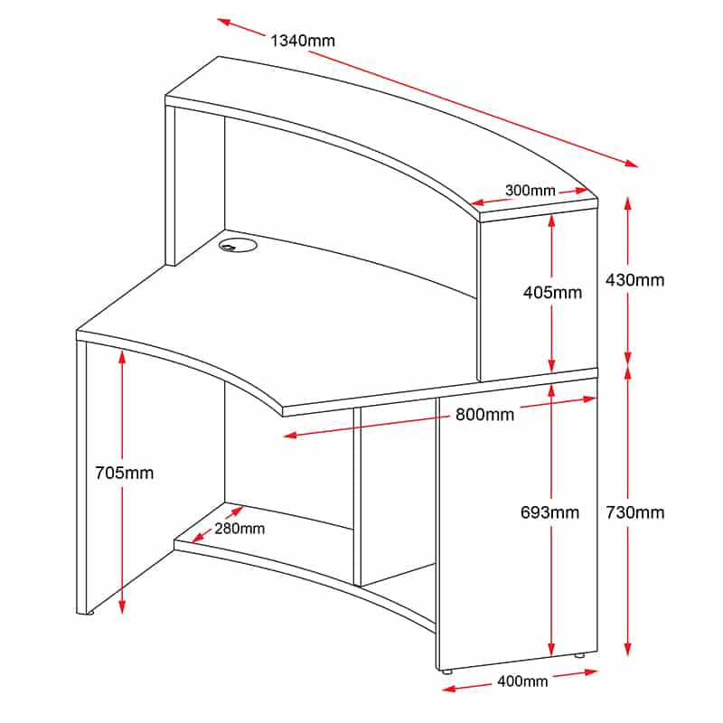 Reception Desk Standard Dimensions - Image to u