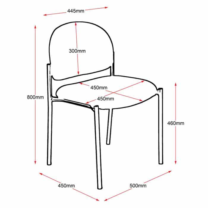 Fast Office Furniture - Keppel Chair, Dimensions