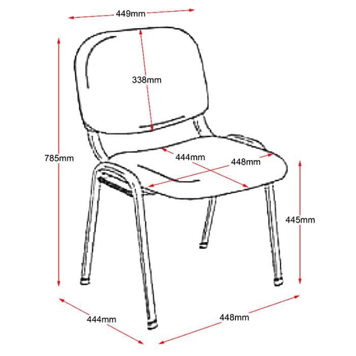Fast Office Furniture - Macleay Chair, Dimensions