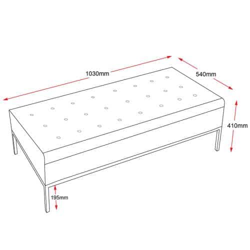 Fast Office Furniture - Nicole Ottoman, Dimensions