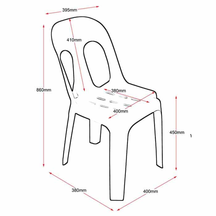 Pippee Chair, Dimensions
