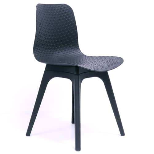 Nova Chair, Black Seat Shell with Black Legs