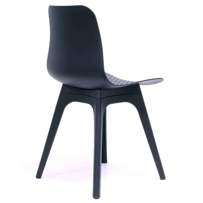 Nova Chair, Black Seat Shell with Black Legs