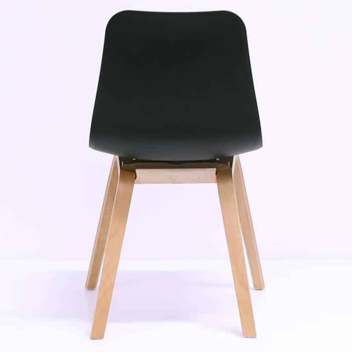Nova Chair Black Seat Timber Legs
