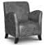 Fast Office Furniture -Willow Arm Chair, Dark Grey Vintage. Vinyl