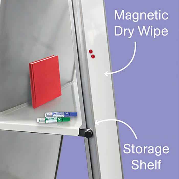 Fast Office Furniture - A Frame Whiteboard, Shelf Detail