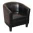 Comet Tub Chair - Black PU Leather