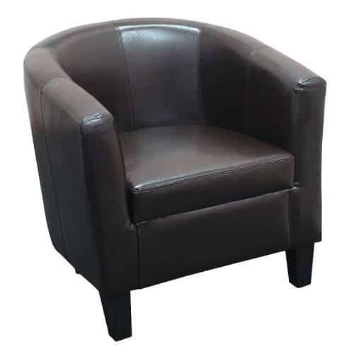 Comet Tub Chair - Dark Chocolate PU Leather