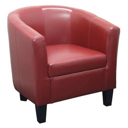 Comet Tub Chair Red PU Leather