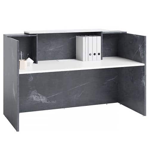 Fast Office Furniture - Florence Marble Effect Reception Desk, Inside View