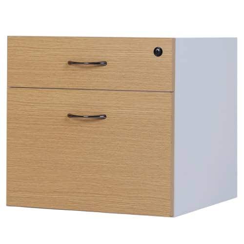 Fast Office Furniture -Shoreline Fixed Drawer Unit, 1 Personal + 1 Deep File Drawer