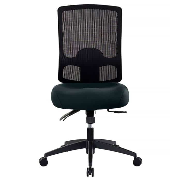 Fast Office Furniture -Tidal High Mesh Back Chair, Black Seat Fabric, Front View