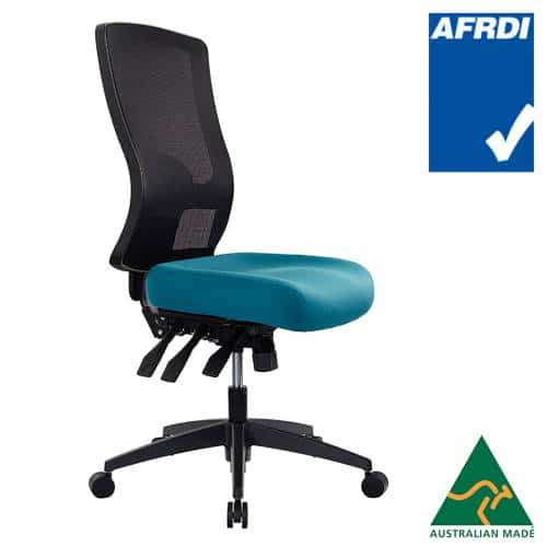 Tidal Mesh Back Chair Teal Seat Fabric