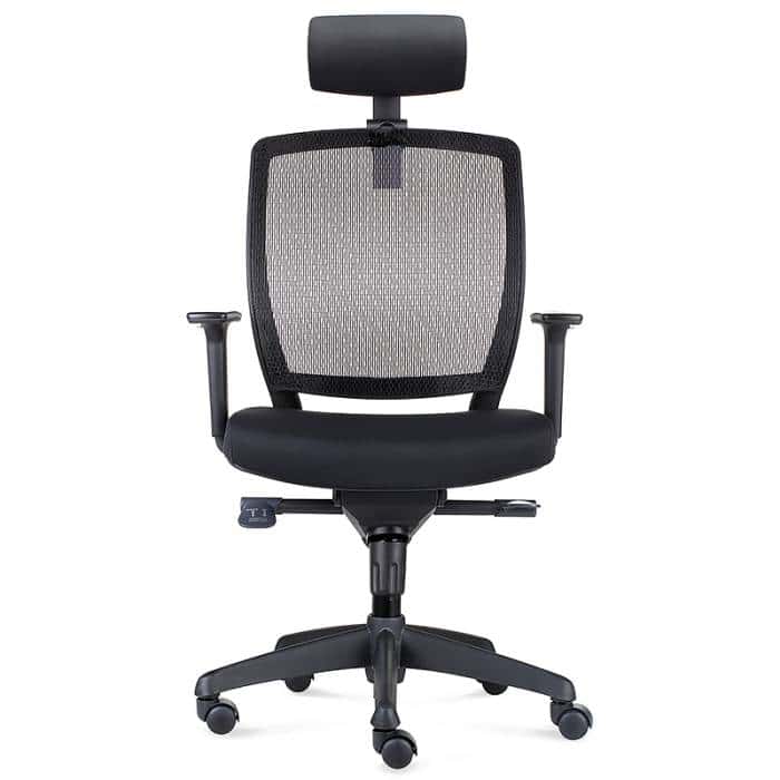 Fast Office Furniture -Mode Promesh Chair with Headrest, Front View