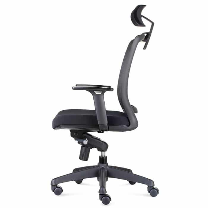 Fast Office Furniture - Mode Promesh Chair with Headrest, Side View
