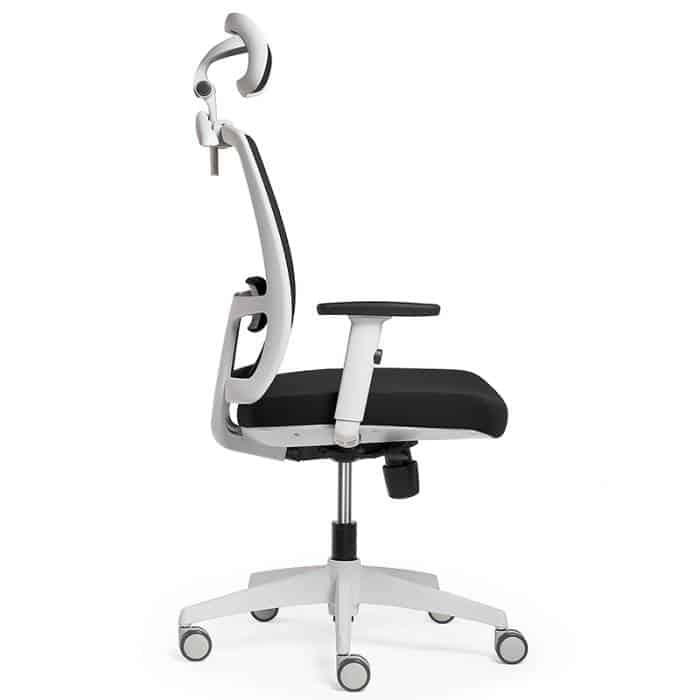 Fast Office Furniture - Reagan Promesh High Back Chair with Headrest, Side View