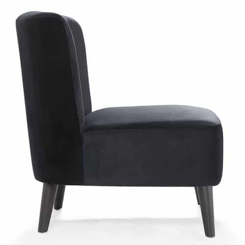 Black velvet chair