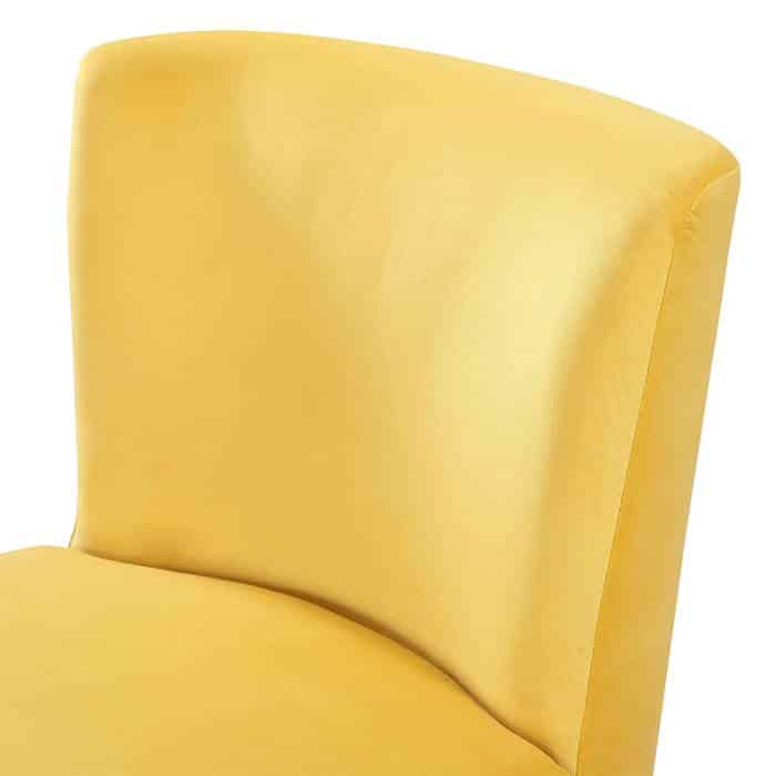 Fast Office Furniture - Amalfi Chair, Gold Velvet. Back Rest Detail