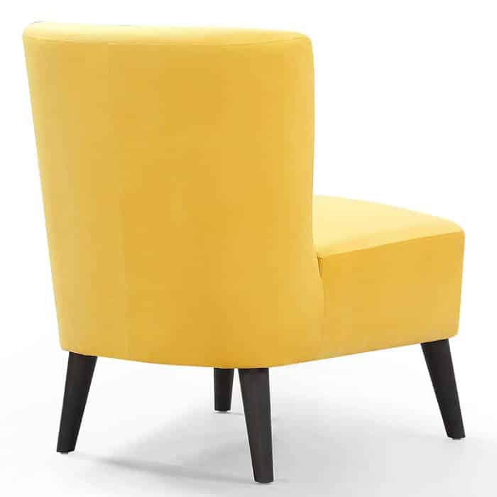 Fast Office Furniture - Amalfi Chair, Gold Velvet. Rear View